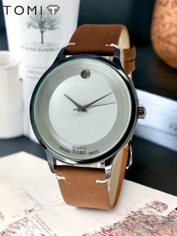 Watch​Quartz Swiss Tomi Made Stylish Watch For Boys And Girls, Leather Strap with Box - Rion Stores