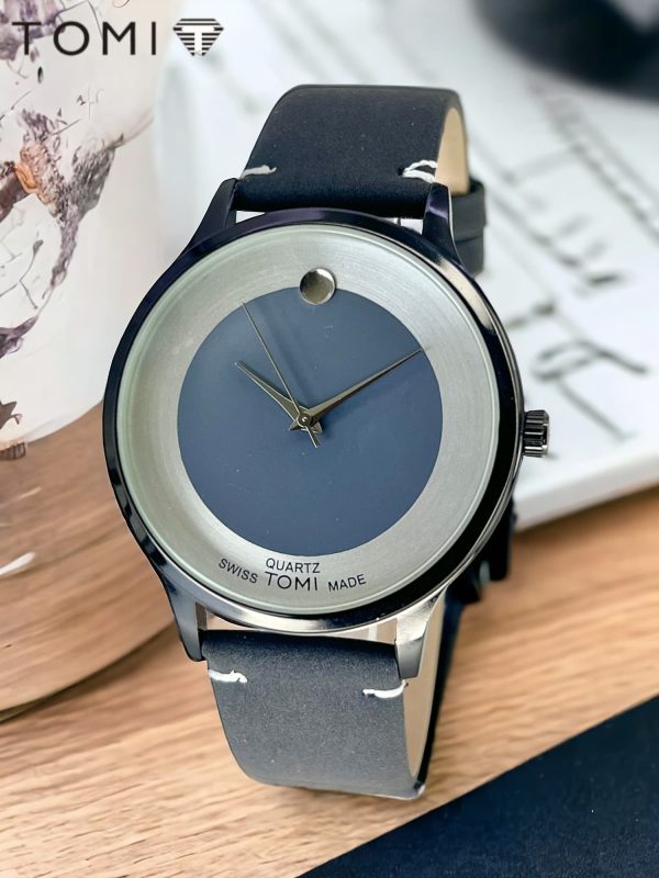 Watch​Quartz Swiss Tomi Made Stylish Watch For Boys And Girls, Leather Strap with Box - Rion Stores