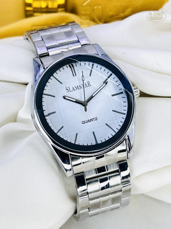 Watch​Slamstar Silver Watch Quartz Watch (without Box) For Men’s - Rion Stores